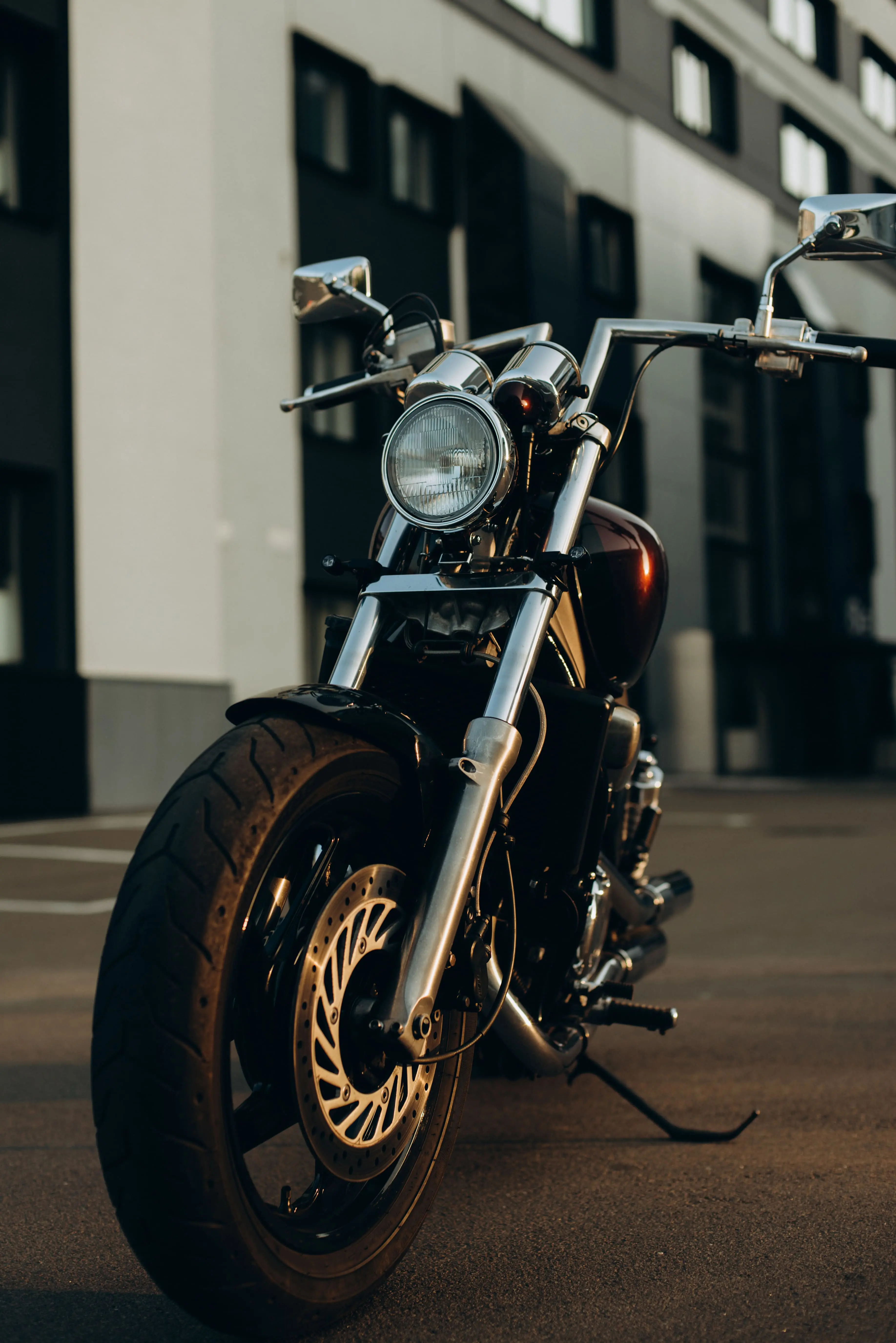 Motorcycle parking front